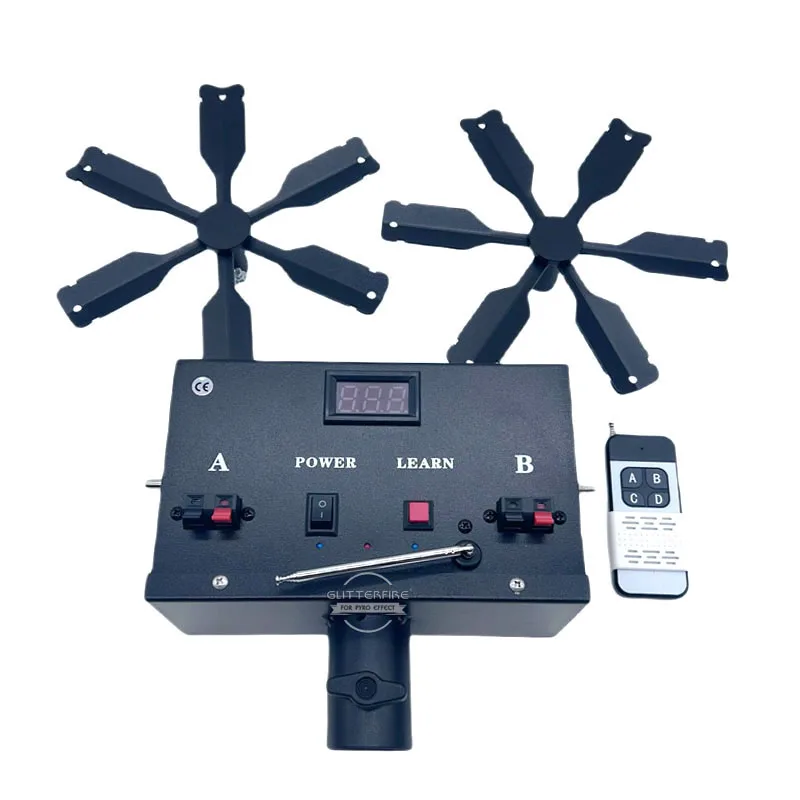 Wireless remote control double wheel cold fountain stage effect machine hand held cold fountain machine