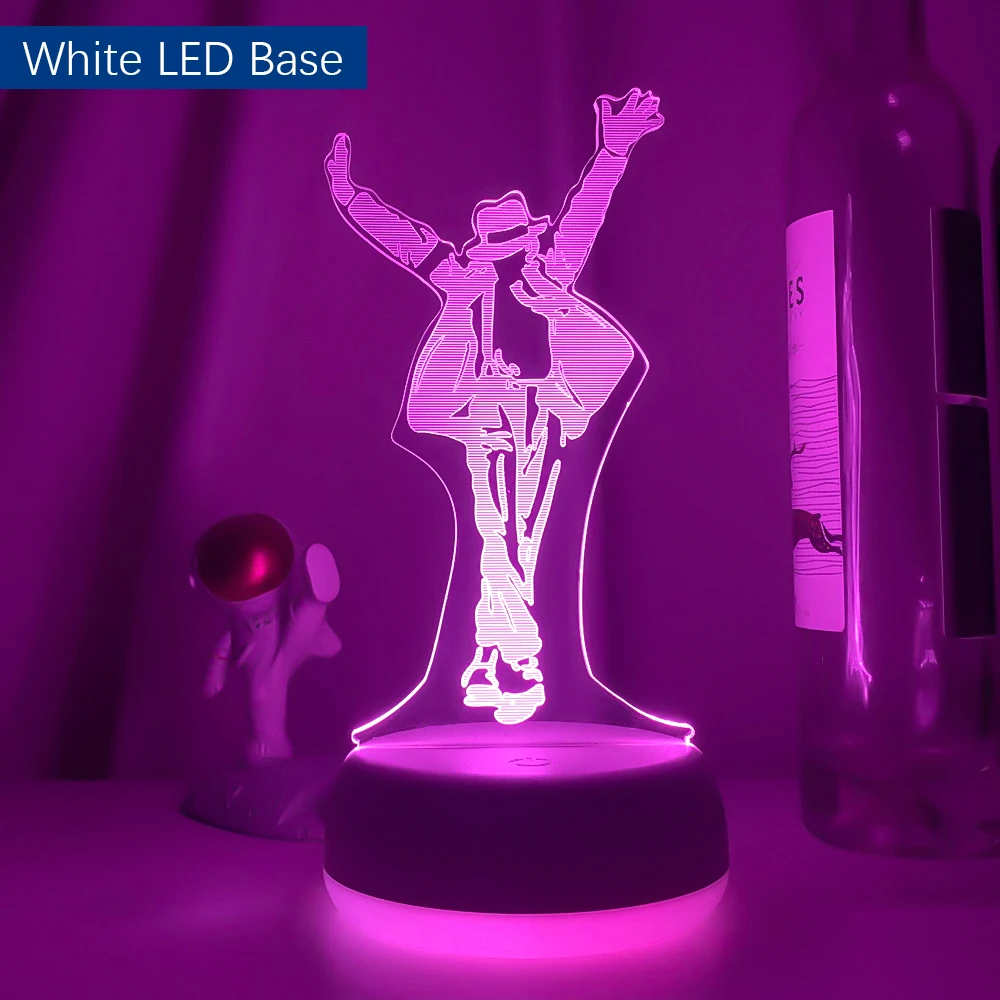 bright night light Michael Jackson Dancing Figure Led Night Light 3d Illusion Color Changing Nightlight for Home Decoration Bedside Table Lamp Gift 3d night light