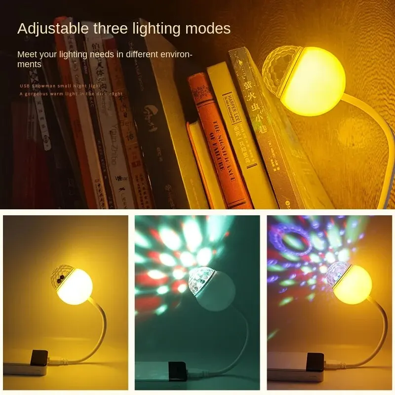 USB Colorful Snowman Nightlight