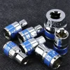 8-36mm CR-V Steel Anti-rust Treatment Ratchet Wrench Socket 1/2 Inch Blue Drive Short Hex Sockets Nut Removal 2