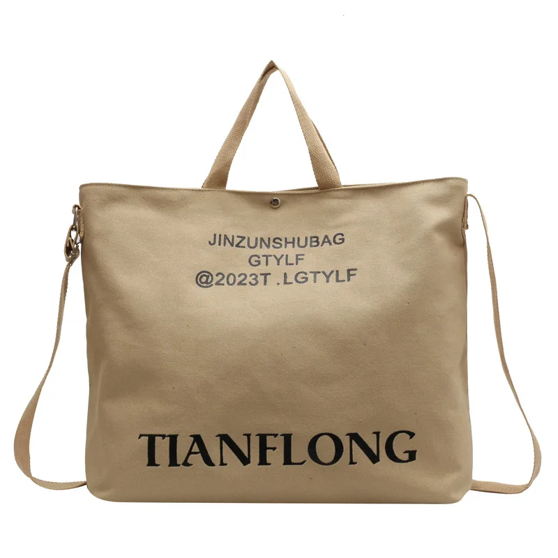 

Large Capacity Letter Canvas Tote Bag 2023 Fashion Trend Shoulder Bag Wallet Luxury Designer Fashion Women's Simple Handbag