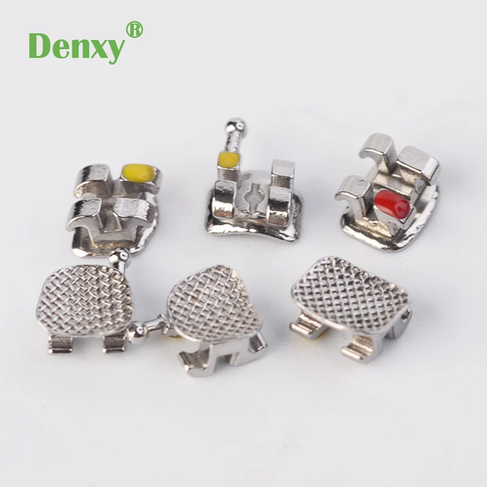 

Высококачественный ортодонтический кронштейн Denxy, мини/стандартный размер, сетчатый ортодонтический кронштейн для зубов Roth/MBTt/Edgewise, 10 комплектов