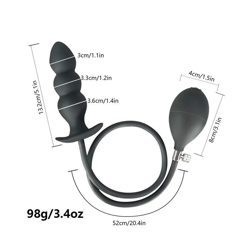 BDSM Inflate Anal Plug Silicone Expandable Big Butt Plug G Spot Prostate Massager Anus Dilator Anal Dildo Sex Toys For Women Men