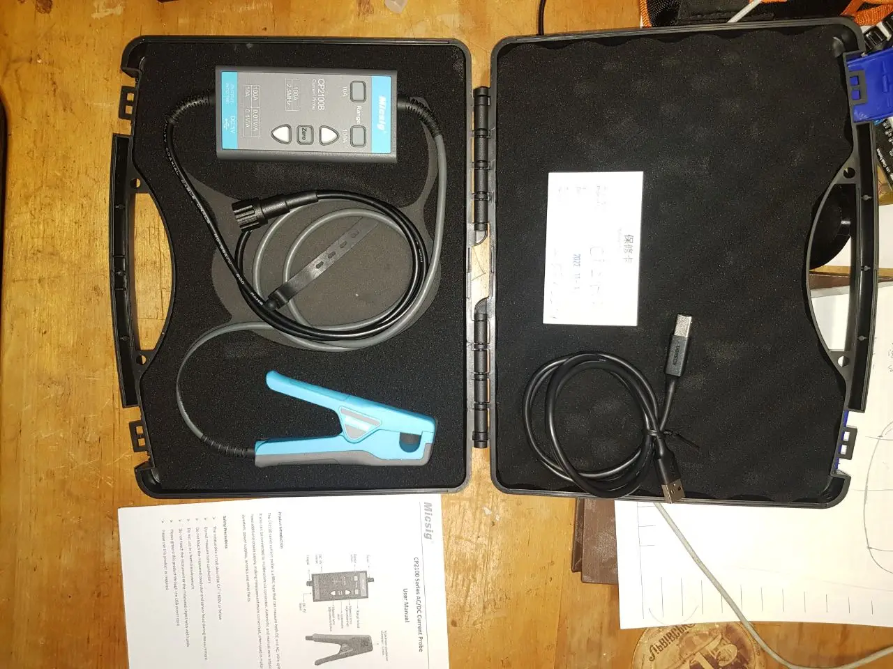 

Micsig CP2100A CP2100B AC/DC current probes 2.5MHz 10A/100A maximum measurable current 100Apk 70.7Arms