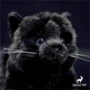 Black Cat High Fidelity Anime Cute Plushie Black Panther Plush Toys Lifelike Animals Simulation Stuffed Doll Kawai Toy Gifts Kid 5