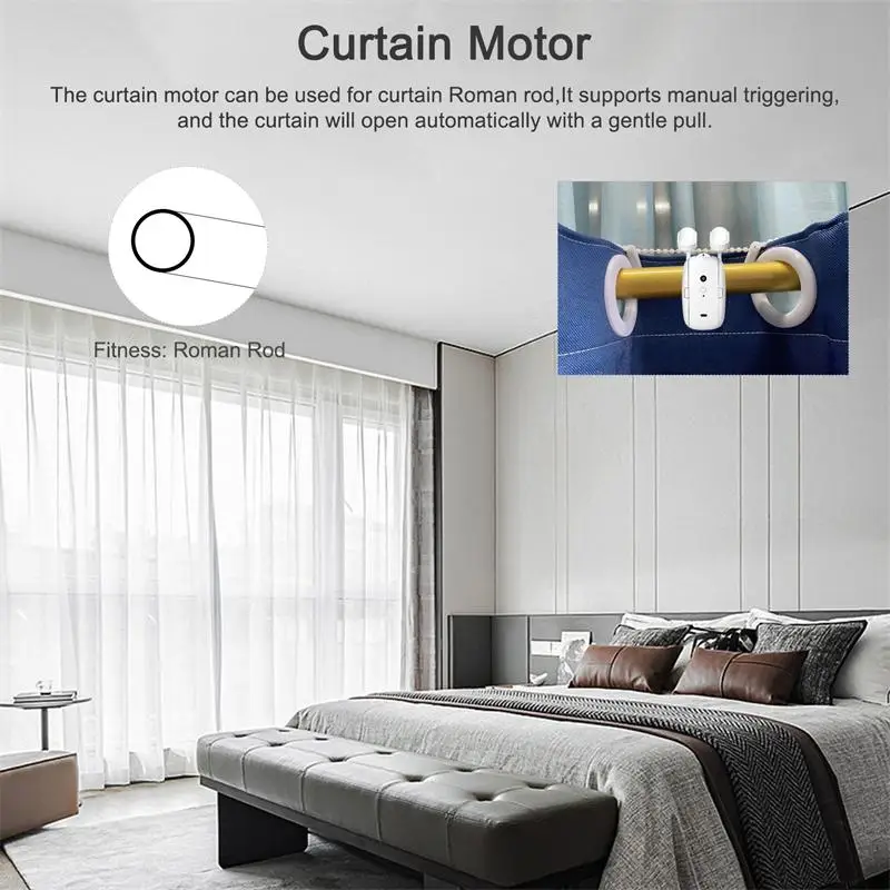 Automatic Curtain Wireless Remote Bot APP Voice Control Electric Smart Curtain  Opener Robot with Home - AliExpress