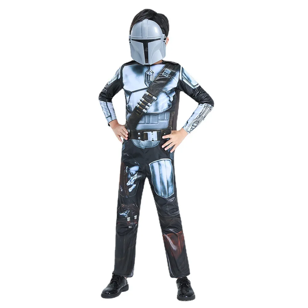 

Mandalorian Warrior Costume for Kids Boys Halloween Party Soldier Costume