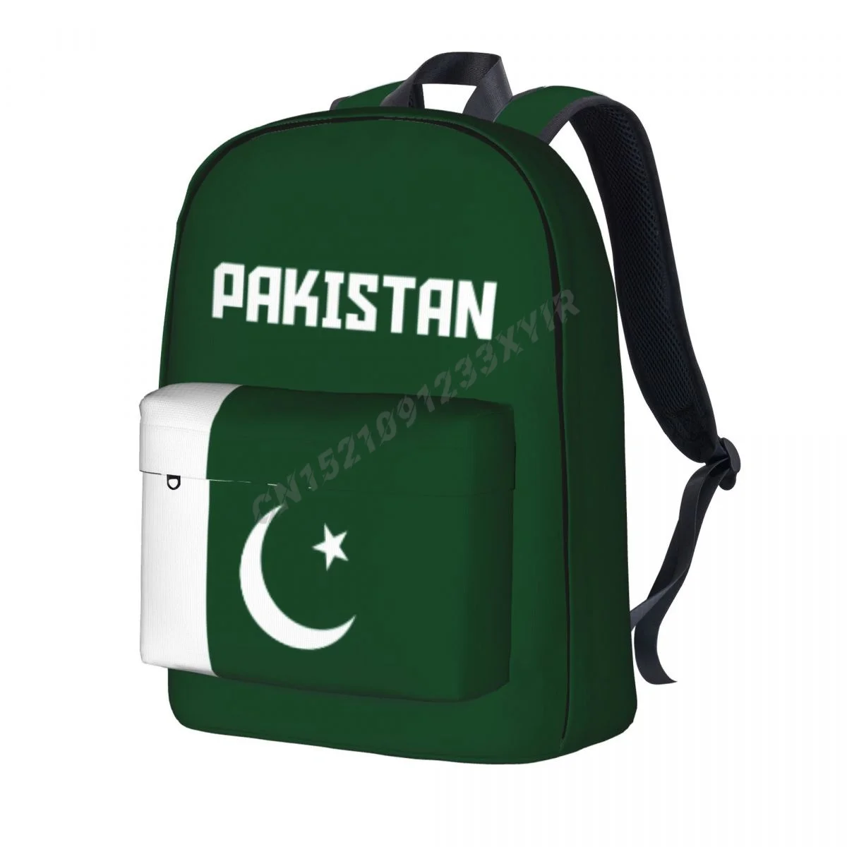 Unisex Backpack Pakistan Flag Pakistani Stitch Schoolbag Messenger Bag