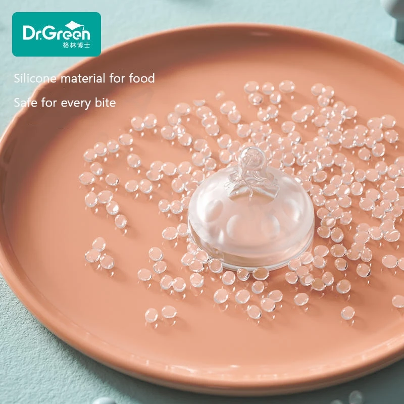 Dr.Green Suitable for 6cm diameter wide mouth bottle safe silicone material soft texture S/M/Cross hole Nipple Bottle nipple,