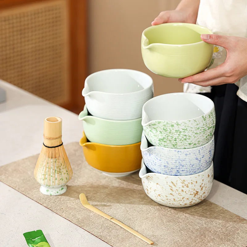 Japanese Matcha Set Handmade Home Easy Clean Bowl Bamboo Whisk Teaspoon Tea Sets Tea Making Tools Accessories 1/2/4pcs