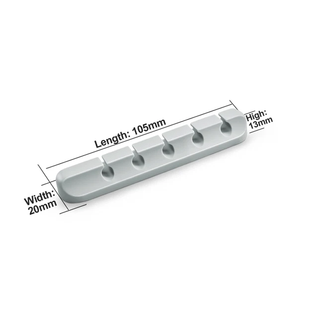 Silicone Self-Adhesive Cable Organizer Clips - Desktop Tidy & Wire Management Solution