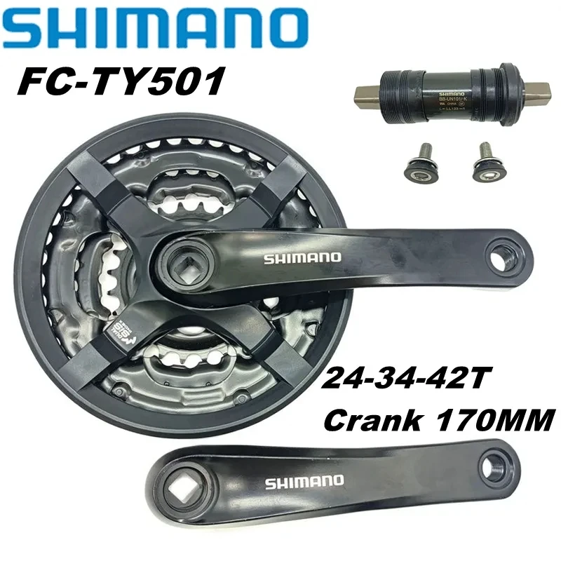 Shimano-Tourney mtbスクエアホールクランクセット