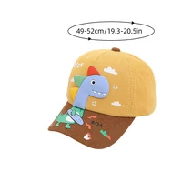 Cartoon Dinosaur Children Baseball Cap Cute Animal Kids Sun Hat Spring Corduroy Outdoor Boys Girls Peaked Caps Bonnet Gorras 6