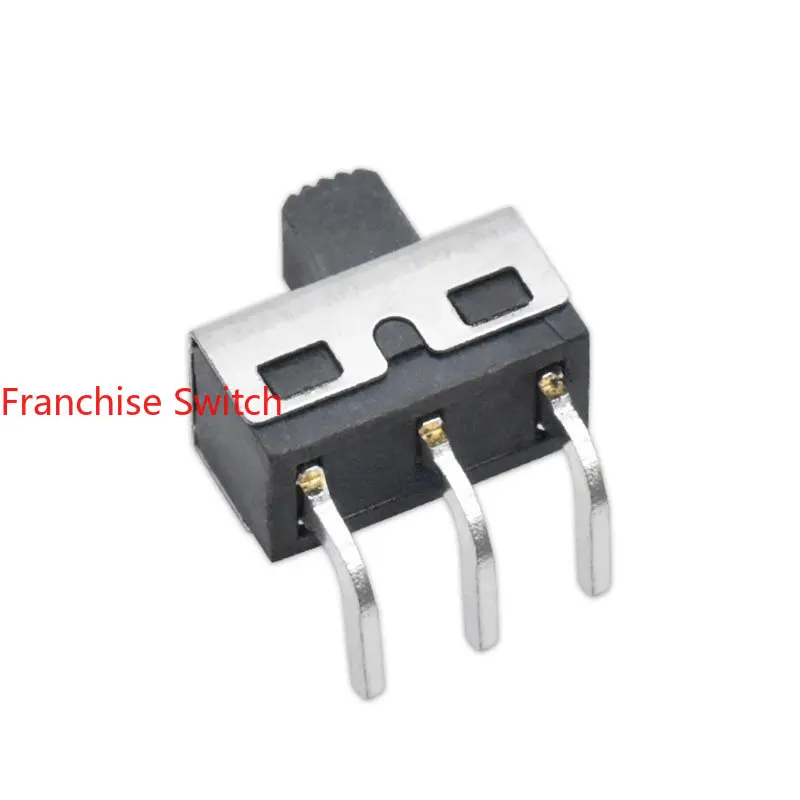 10PCS SS12D06G5 Toggle Switch High-quality Sliding  3-pin And 2-gear Horizontal Bent FootHandleHeight5MMFoot Distance 4.7.