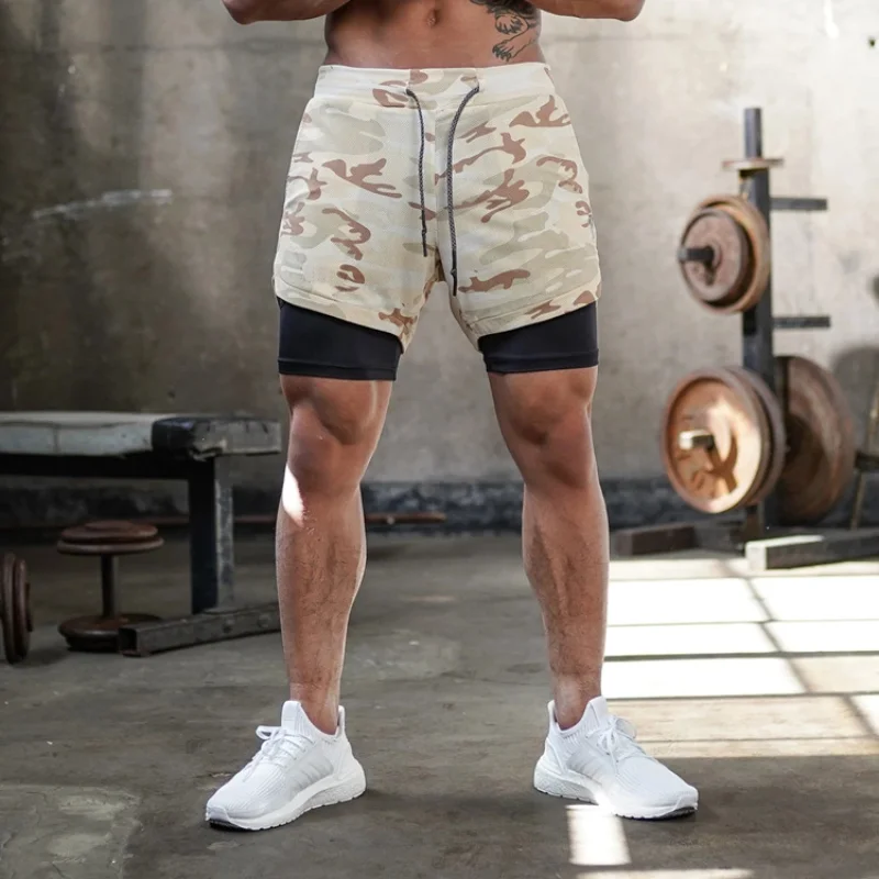 Shorts Men's Five-point Pants Sports Running Large Size Outer Wear Double-layer Men's Casual Pants Men's Wear