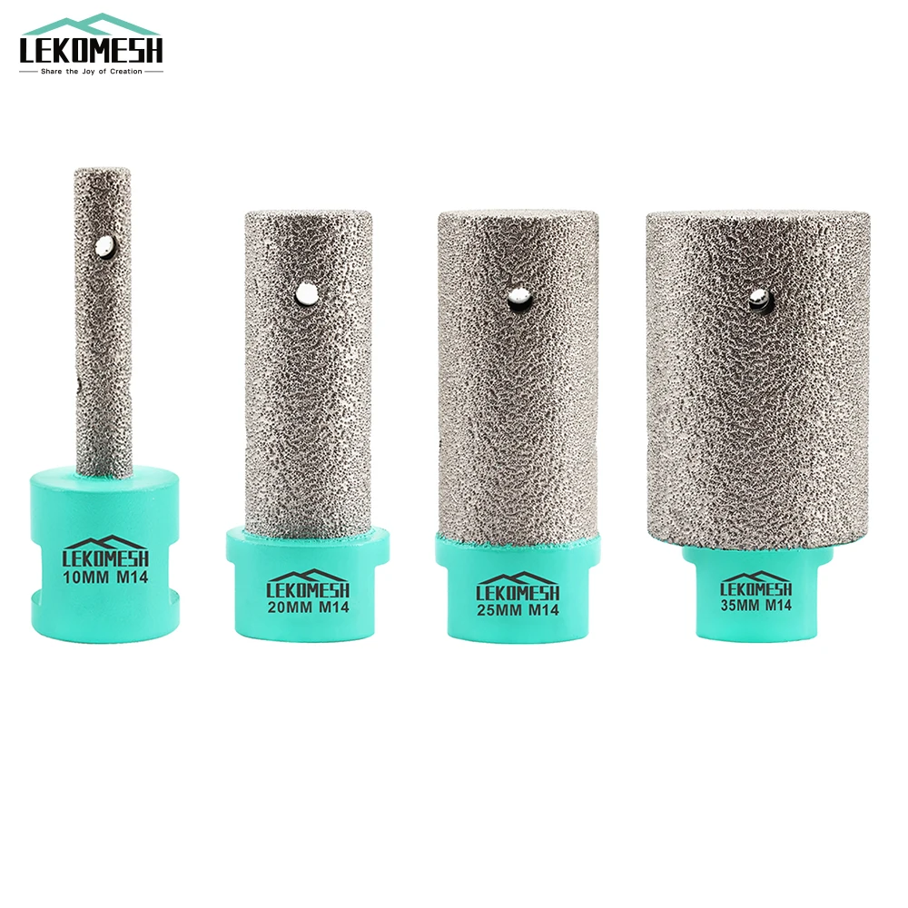 LEKOMESH 1pc 5/8-11 Thread Diamond Finger Bits Milling Bits Enlarge Grinding Holes Dia10/20/25/35mm Tile Stone Countertop