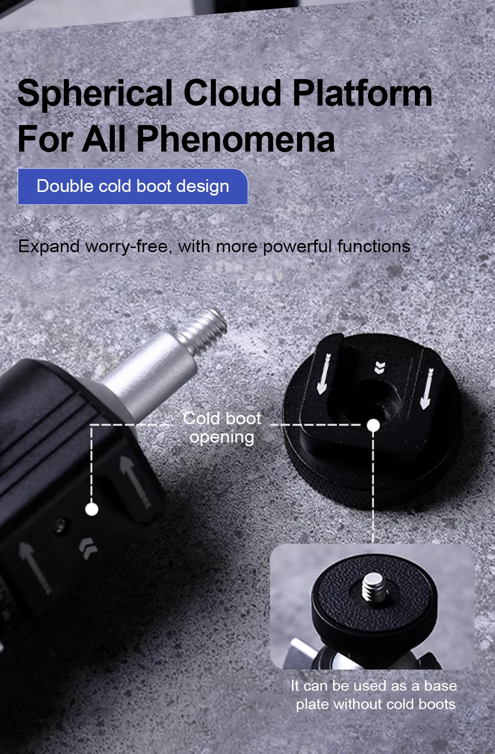 Portable Desktop Tripod Dual Boot Constant Spherical Foldable Grip Ptz Bracket U