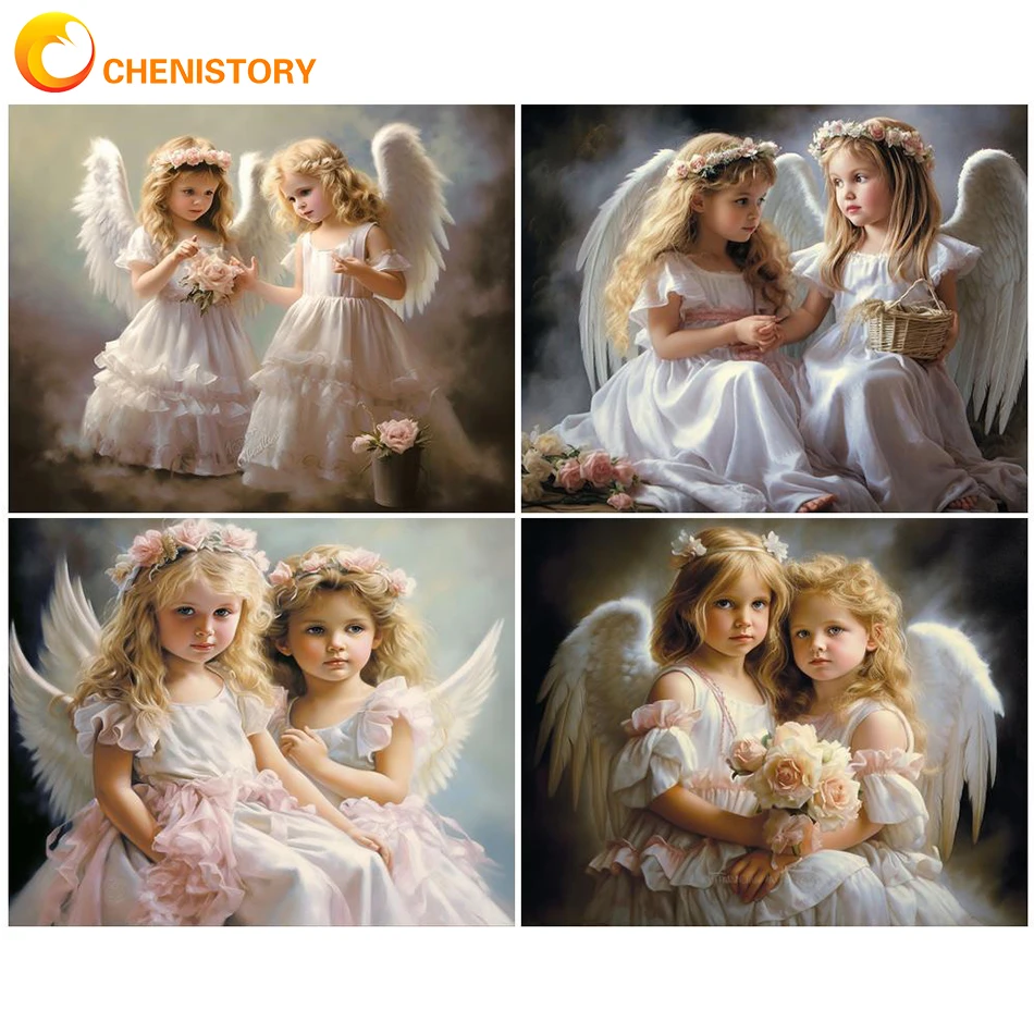 

CHENISTORY Oil Diy Painting By Numbers Hand Painted Kids Art Pictures By Numbers On Canvas Figure Painting Kits For Adult Home D