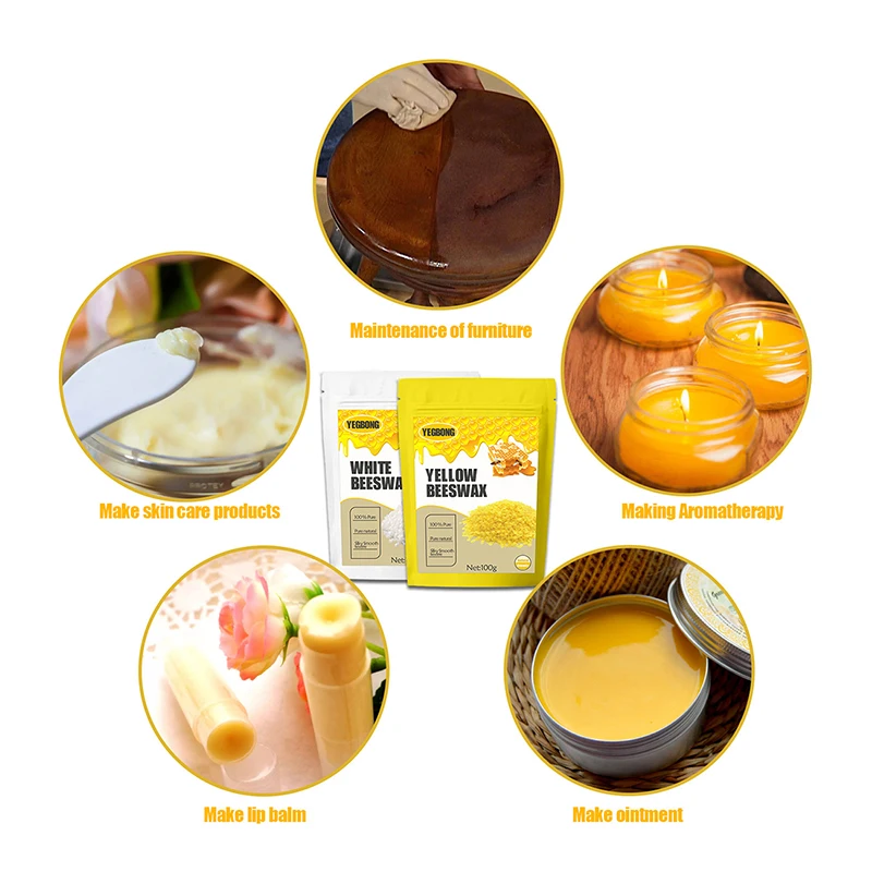 Furniture Beeswax Candle Making Wax 100% Filtered Beeswax Pastilles Pellets Granules