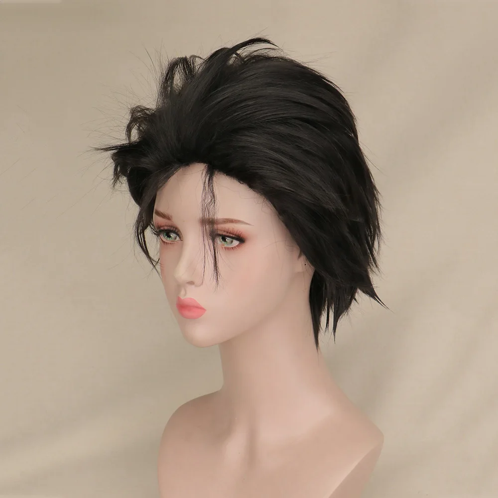 1pc Peruca De Cosplay Masculina, Sintética Curta E Ondulada Natural, Cabelo  Para Homens Meia Peruca Para Festa De Halloween Anime Wig - Temu Portugal