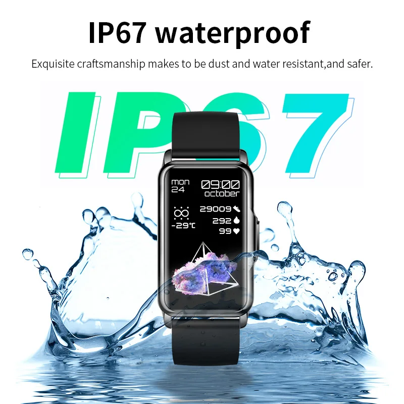 블루투스 연결 전화 스마트 시계 여성 남성 음악 피트니스 스포츠 팔찌 수면 모니터 남자 방수 Smartwatch 여성 + 박스