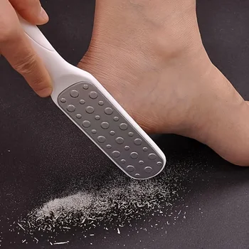 Lima per piedi resistente in acciaio inossidabile 304 di grado medico, rimozione calli a doppia faccia per pedicure, pelle morta e strumento per il trattamento delle cicatrici 1