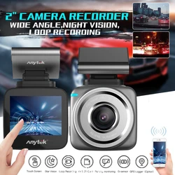 Q2S – caméra de tableau de bord automatique, 1080p, 2 pouces, haute définition, Dashcam, enregistreur DVR, boucle, nom, miroir automatique, WIFI, GPS 