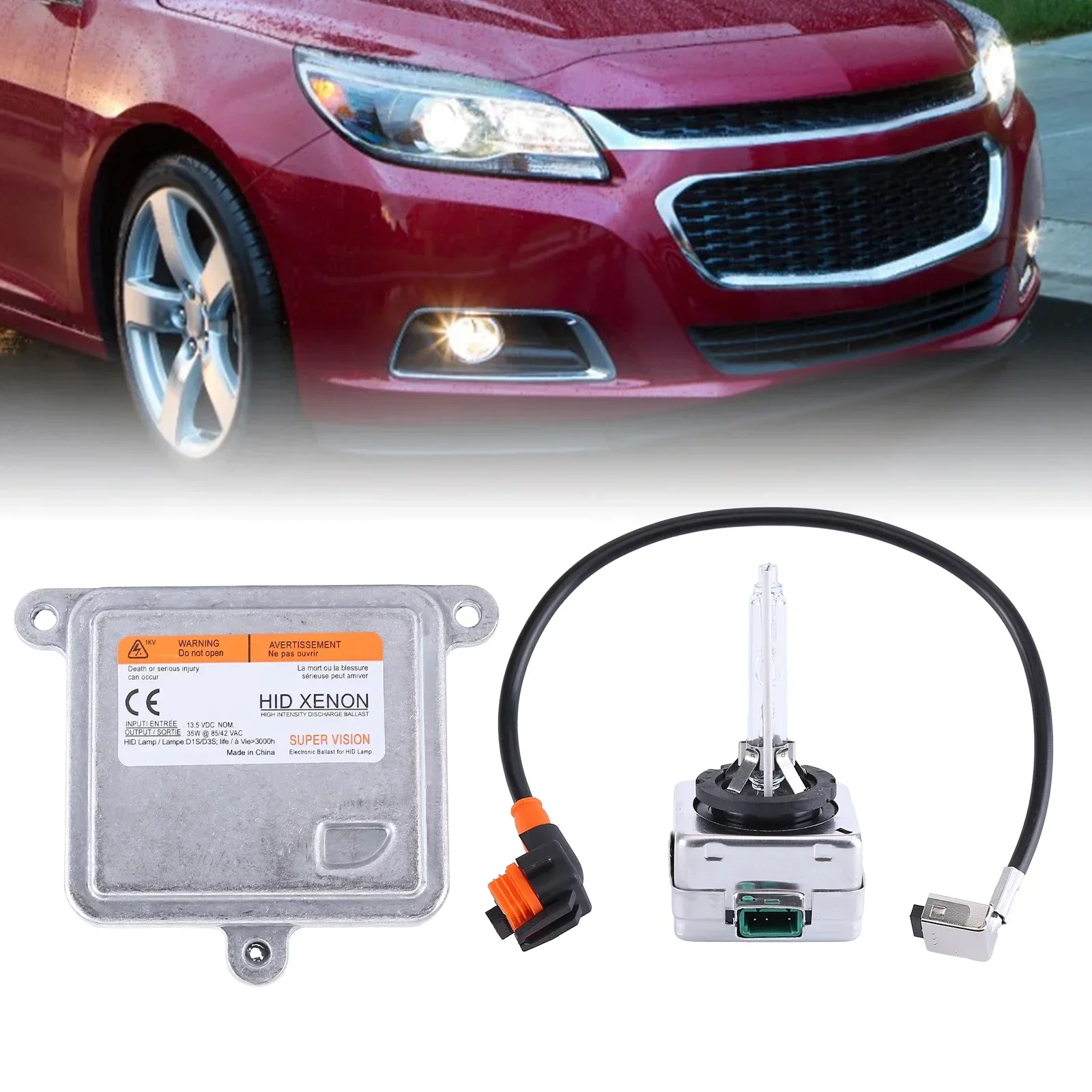 Car Ballast Kit with D3S Bulb and High Voltage Wire