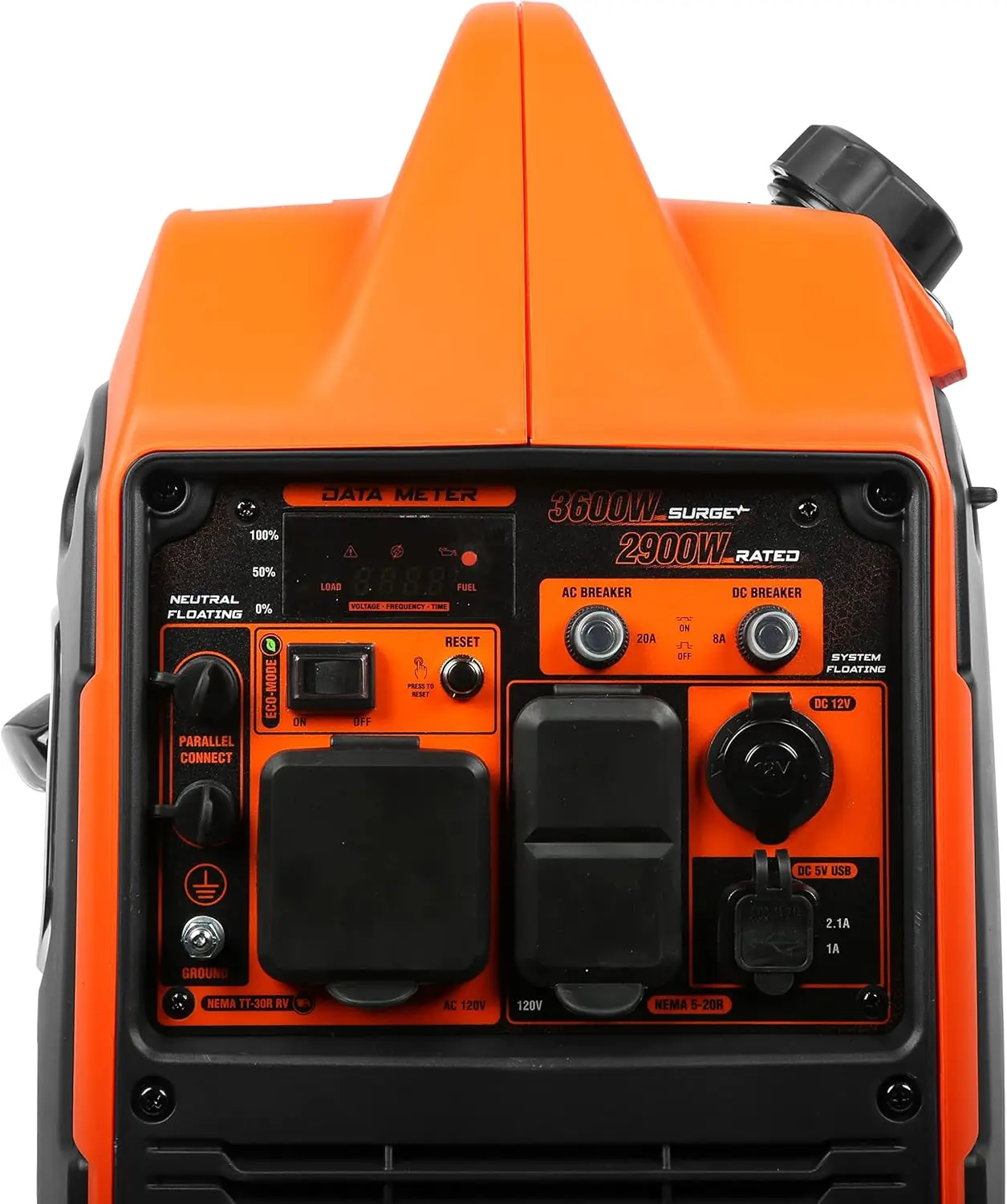 3600-Watt Portable Inverter Generator, RV-Ready, Quiet and Lightweight with Fuel Shut Off