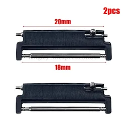 Versatile Quick Release Watch Strap Adapter with Adjustable Sizing and Connectors (Black - 20mm to 18mm)