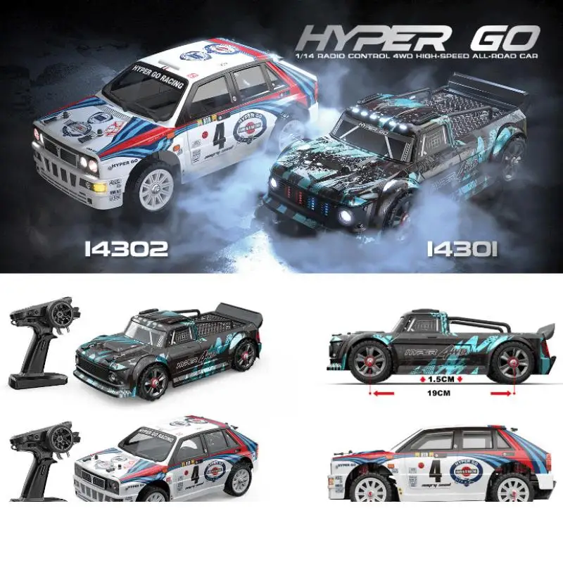 Mjx Hyper Go Rc Car 14301 14302 Brushless 1/14 2.4G Telecomando 4Wd Off-Road Racing Camion Giocattolo Hobby Elettrico Ad Alta Velocità
