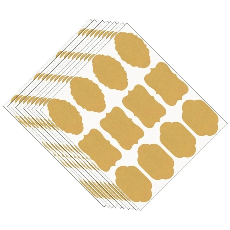Fancy Kraft Sticker Canning Sticker for Gift Note and Jars 120PCS
