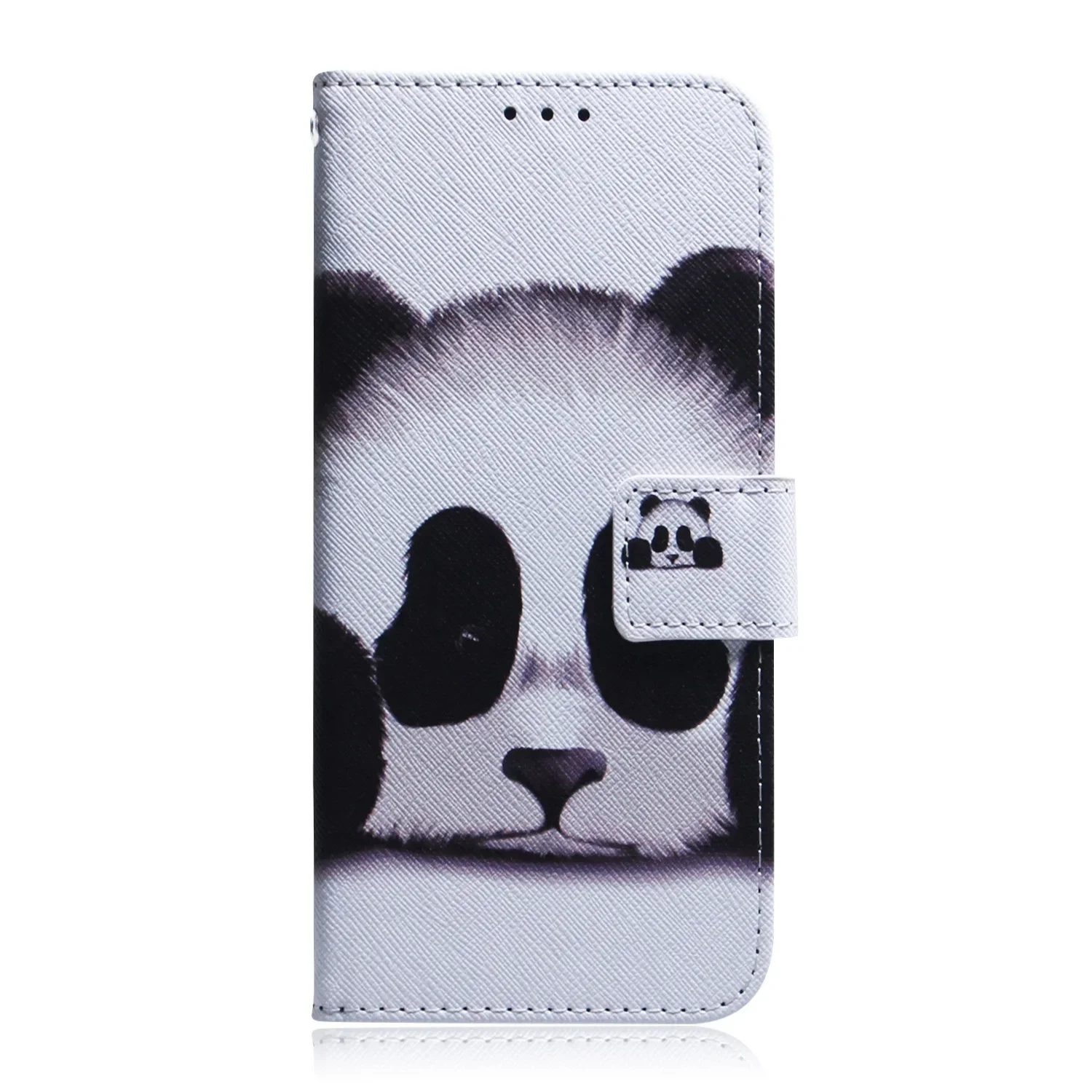Geometric Textile Pattern Magnetic Wallet Leather Phone Case Cover