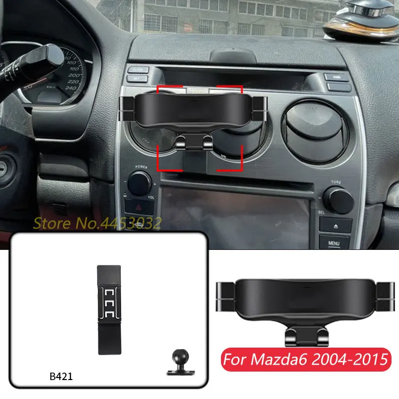 

Gravity Car Phone Holder For Mazda 6 2004-2015 Base Mount Special GPS Stand Adjustable Bracket Interior accessories