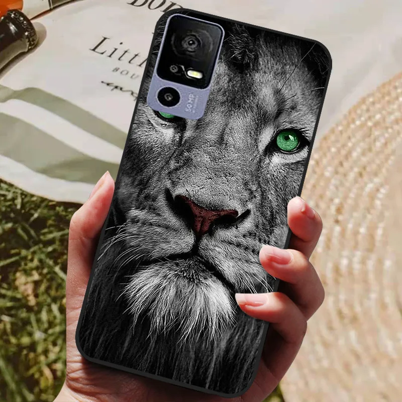 Silicone Back Cover Phone Case with Soft Bumper - Black