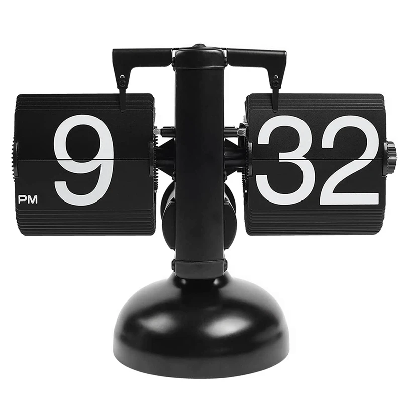 

Flip Desk Clock Home Decors Retro Flip Clock Flip Internal Gear Operated For Home Office School Hotel