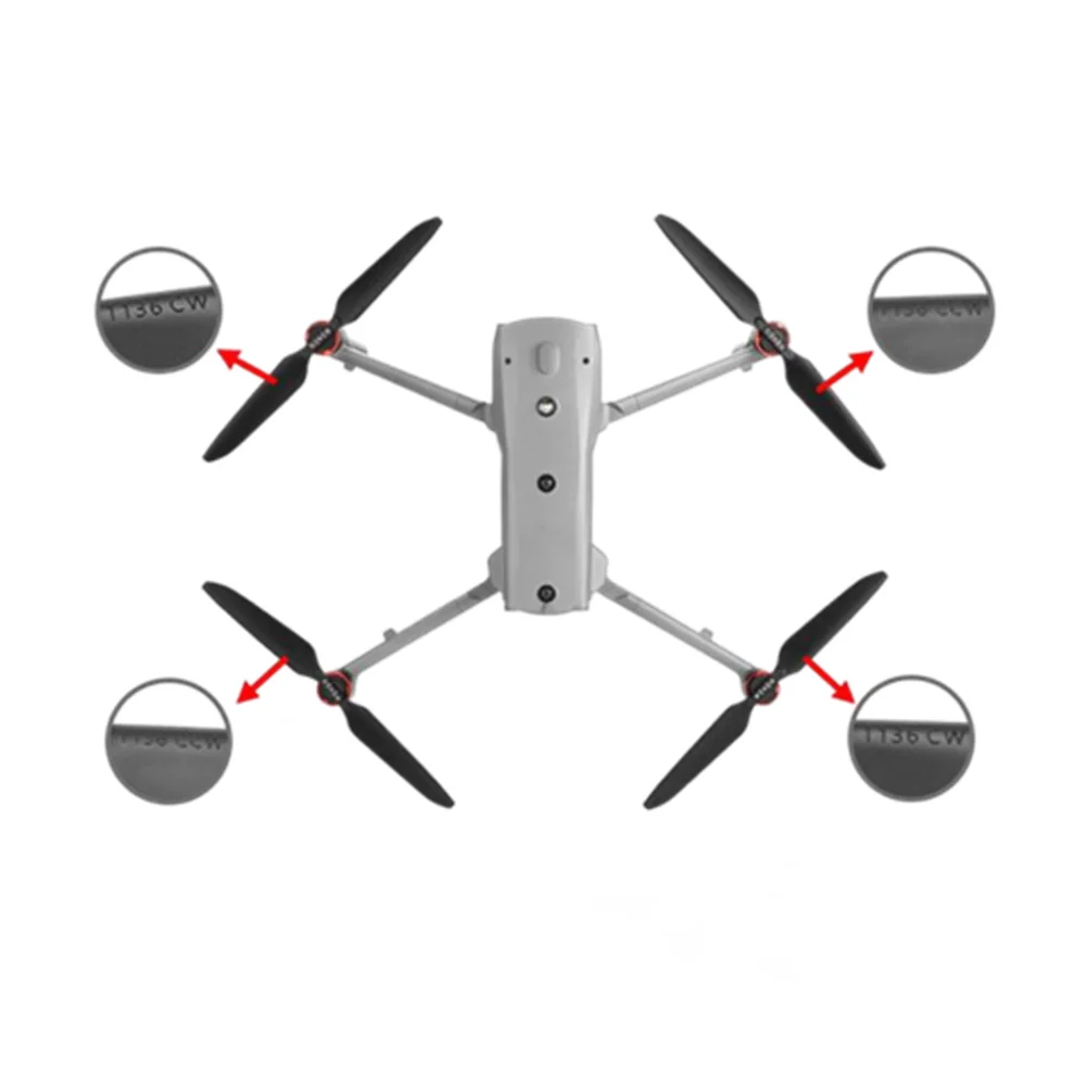Paire d'hélices de rechange pour Autel Evo Max 4T/4N, en PC durable, 28 cm, inclinées pour montrer la forme.