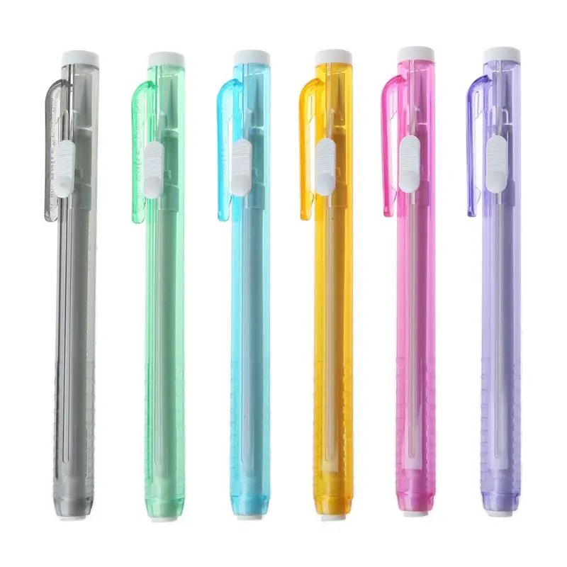 

for Creative Press Pen Shaped Eraser Writing Drawing Pencil Erase Student School