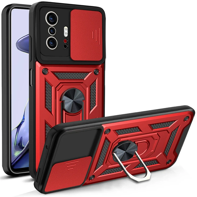 For Redmi Note 10 Pro Armor Camera Protection Case For Xiaomi 11 POCO F3 X3 Redmi Note 11 10 9 Pro 9C Magnetic Ring Holder Cover iphone 12 pro waterproof case