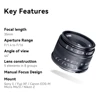 7artisans 35mm F1.4 Mark II Manual Focus Large Aperture Prime Lens Compatible For Sony E Nikon Z Micro 4/3 EPM1 FUJIFX fx 3