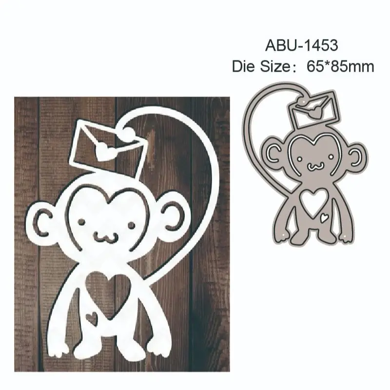 

dies2022 new cute little monkey metal cutting layered die scrapbook die photo album decoration diy card craft