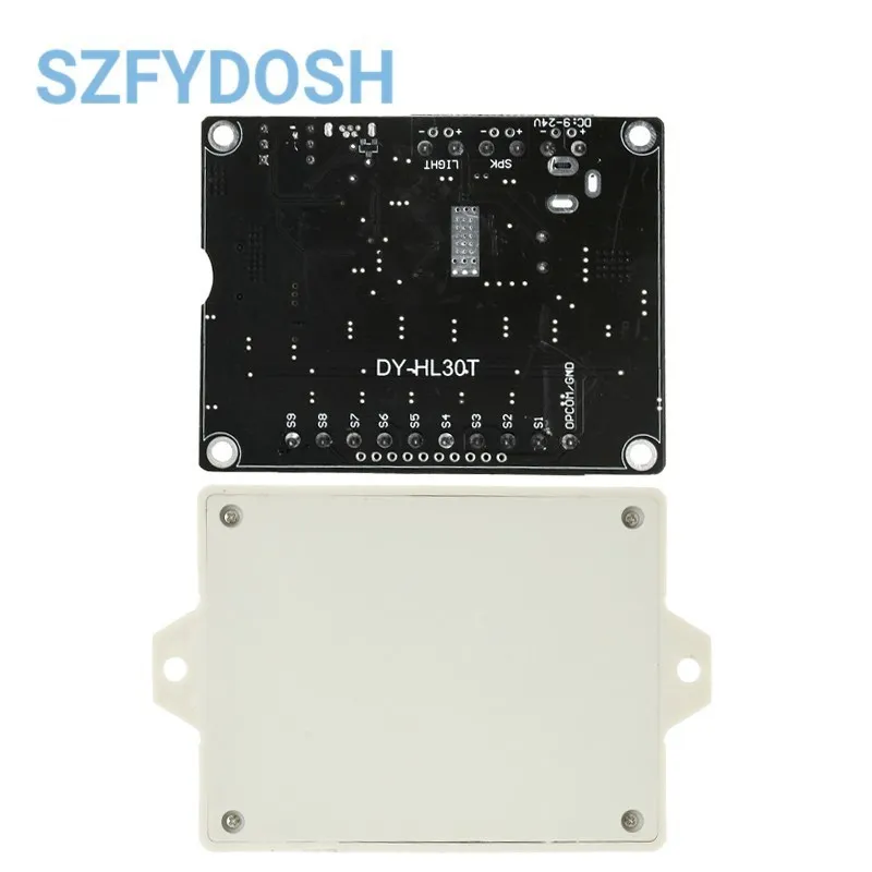 DC9-24V 30W Power Voice Broadcast Sensor Audio Module Low High Level Triggered MP3 Playback TF Card U Disk L30T H30T with shell - 1420