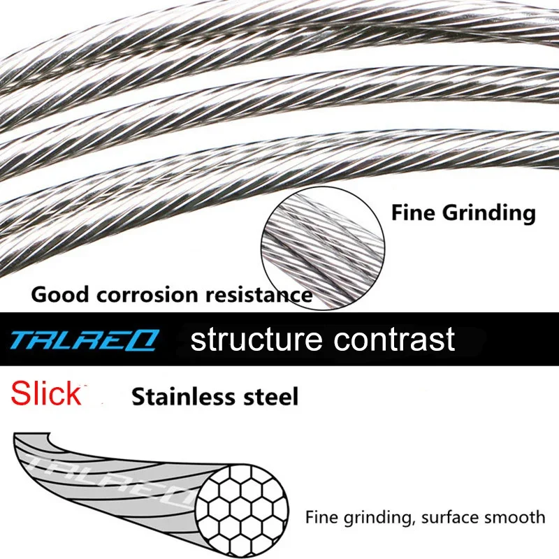 1pcs Slick Stainless Steel Brake Derailleur Inner Cable For MTB Road Bike Shift Gear Brake Cable Sets Inner Wire Shifter bicycle brake cable bicycle brake cable tips