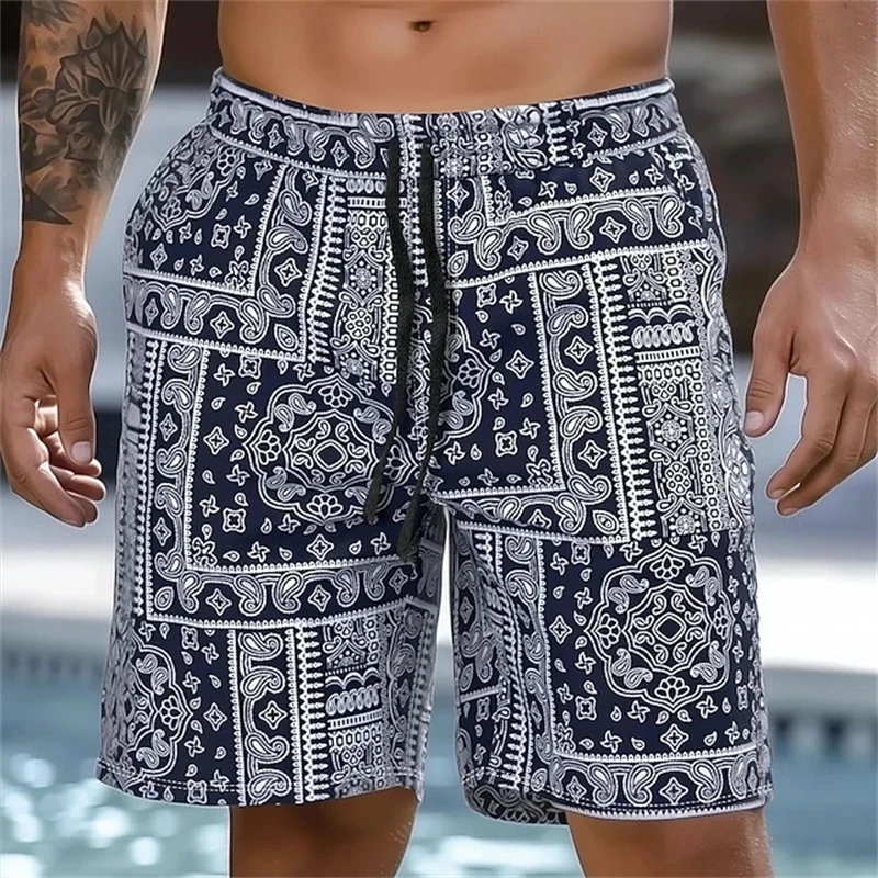 Men Beach Shorts African Tribe Pattern Summer