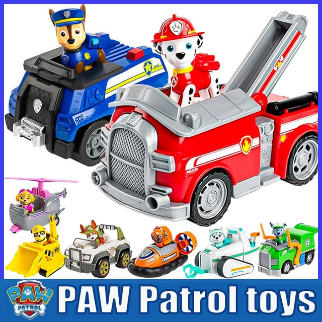 Paw Patrol Car Toys Action Figure Patrulla Canina Rescue Dog Puppy Vehicle  Anime Chase Marshall Skye Rubble Tracker Zuma for Kid