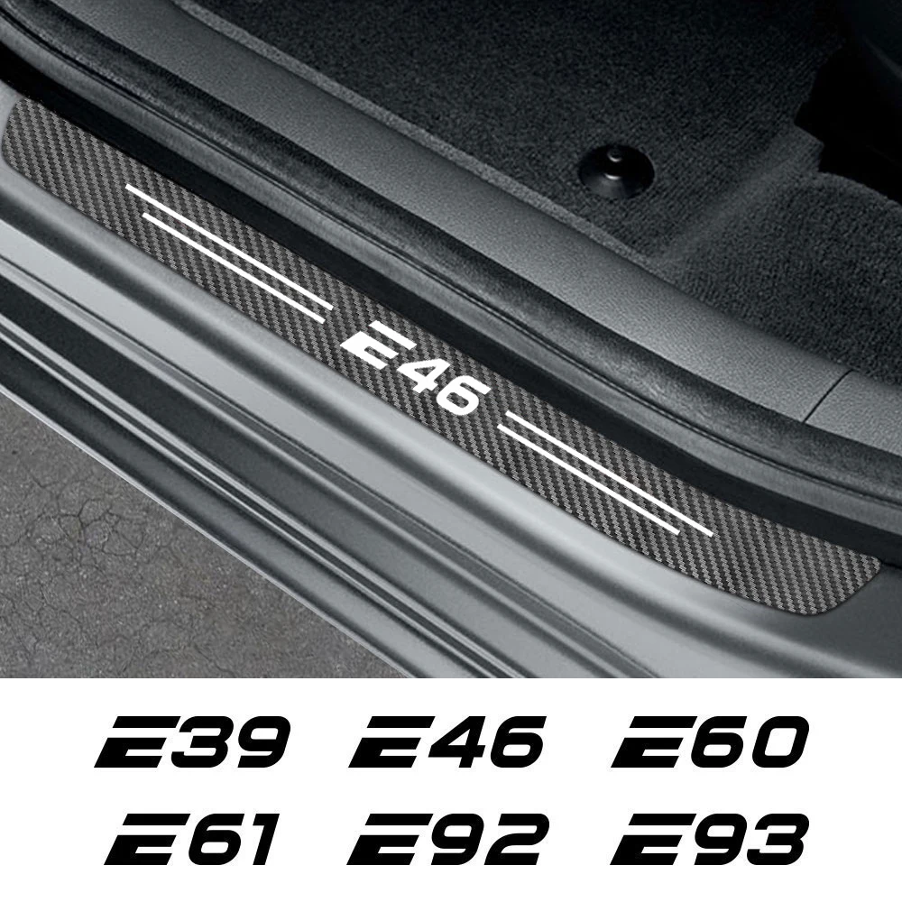 4 Stück Autotür schweller Aufkleber Zubehör Schwellen verkleidung Aufkleber  für BMW E39 E46 E60 E90 E28 E30 E34 E36 E53 E61 E62 E70 E87 E91 E92 -  AliExpress