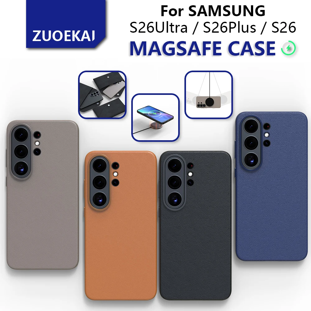 ZUOKEAI – coque originale en cuir de haute qualité pour Samsung Galaxy S26 Ultra Plus S26ULtra, protection complète Premium S26 +