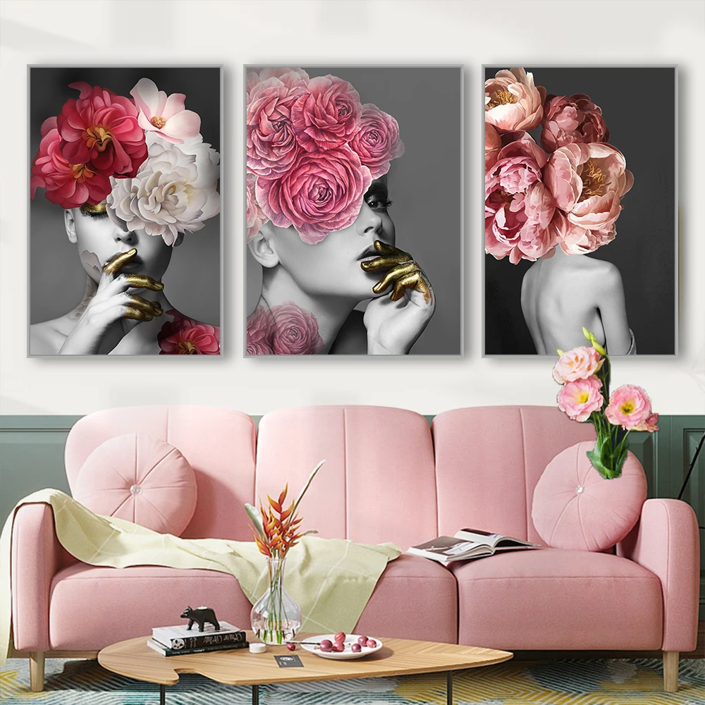 Modern Peony Painting