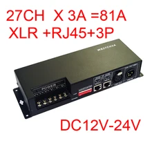 

27 Channel DMX512 Decoder 27CH DMX Controller with Iron Housing 3A Per Channel