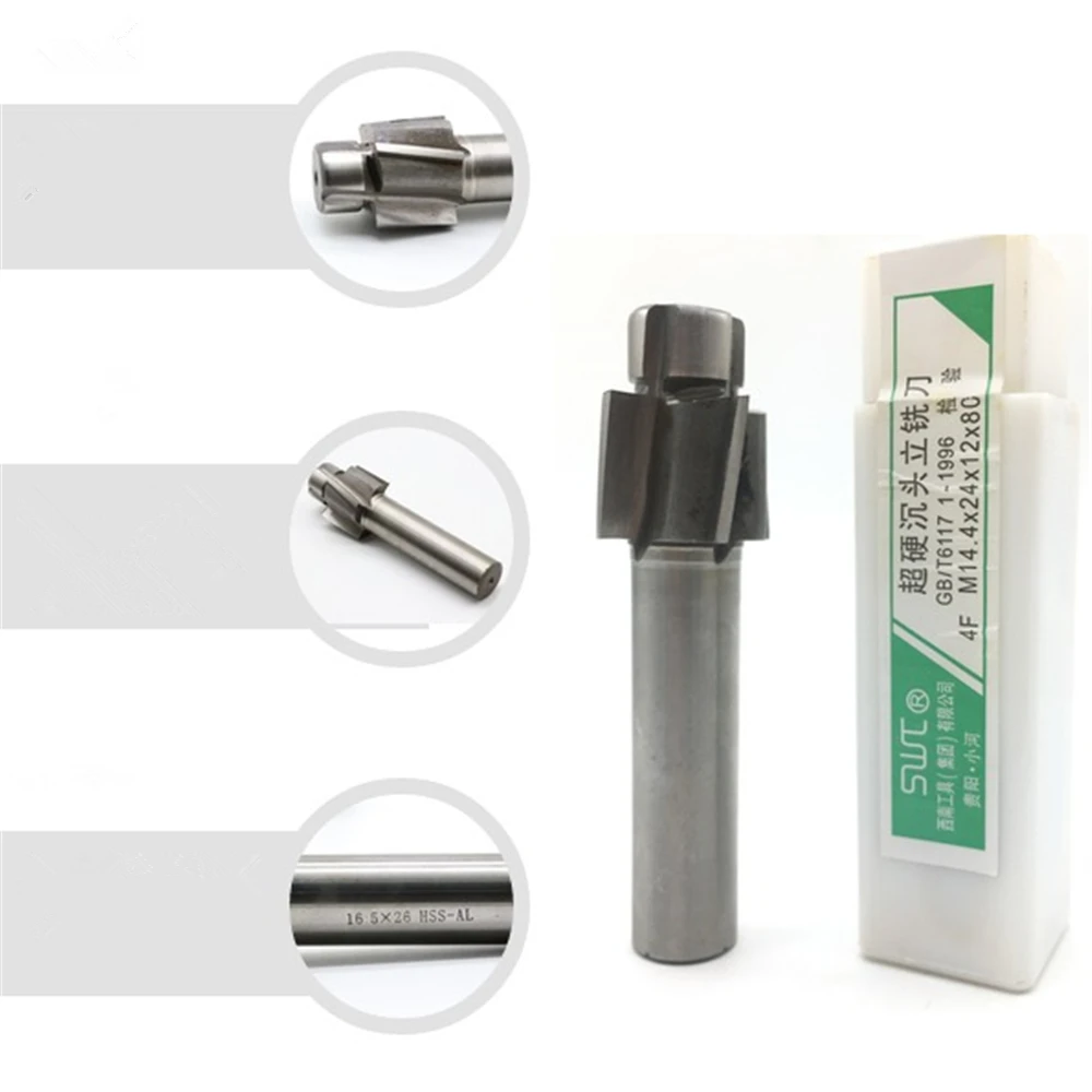 Pilotiert Senker Cutter HSS Flache Bolzen Loch Kappe Schraube Senker Fräsen  Werkzeug 4 Flöten Pilot M3 M20 Spot Router Slot bohrer - AliExpress